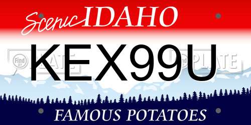 KEX99U Idaho License Plate