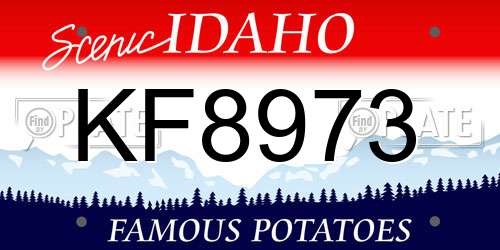 KF8973 Idaho License Plate