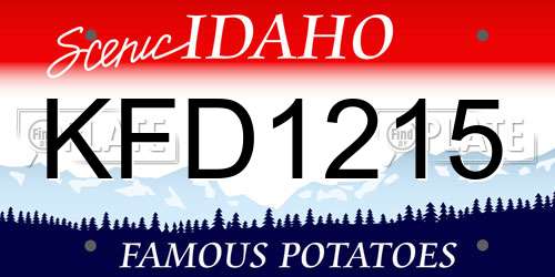 KFD1215 Idaho License Plate