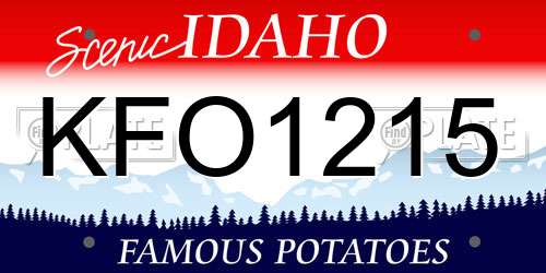 KFO1215 Idaho License Plate