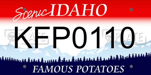 KFP0110 Idaho License Plate