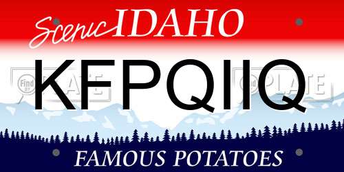 KFPQIIQ Idaho License Plate