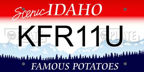 KFR11U Idaho License Plate