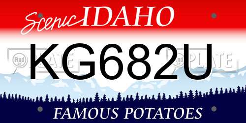 KG682U Idaho License Plate