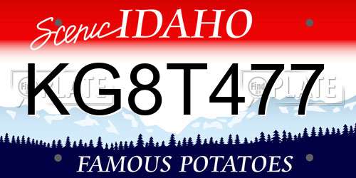 KG8T477 Idaho License Plate