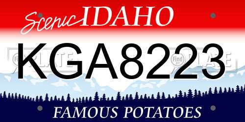 KGA8223 Idaho License Plate
