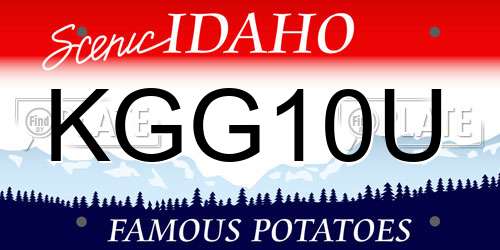 KGG10U Idaho License Plate