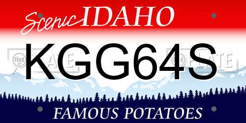 KGG64S Idaho License Plate