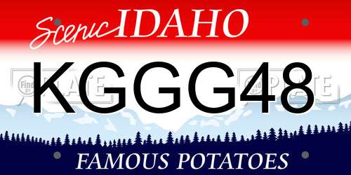 KGGG48 Idaho License Plate