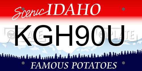 KGH90U Idaho License Plate