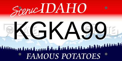 KGKA99 Idaho License Plate