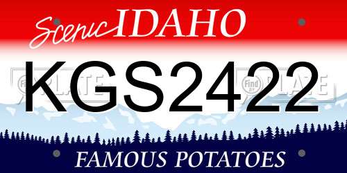 KGS2422 Idaho License Plate