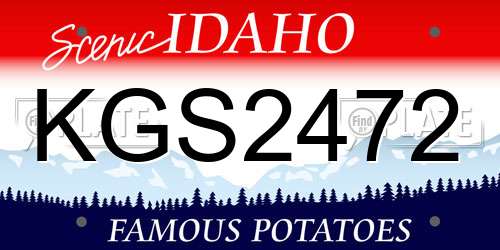 KGS2472 Idaho License Plate