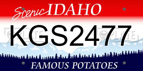 KGS2477 Idaho License Plate