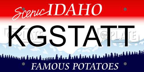 KGSTATT Idaho License Plate
