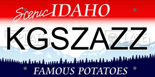 KGSZAZZ Idaho License Plate