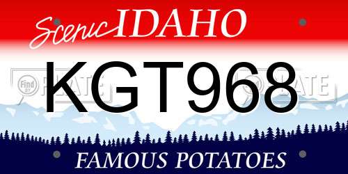 KGT968 Idaho License Plate