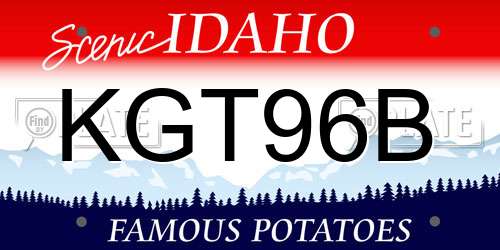 KGT96B Idaho License Plate