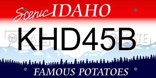 KHD45B Idaho License Plate