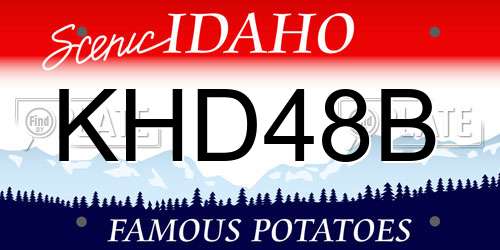 KHD48B Idaho License Plate