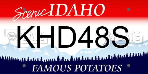 KHD48S Idaho License Plate
