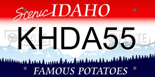KHDA55 Idaho License Plate
