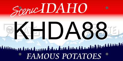 KHDA88 Idaho License Plate