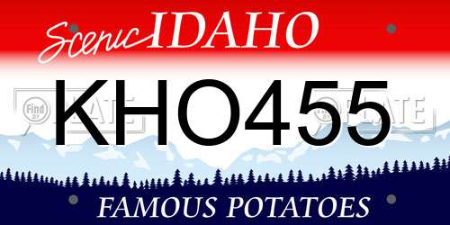 KHO455 Idaho License Plate