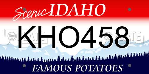 KHO458 Idaho License Plate