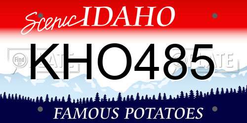 KHO485 Idaho License Plate
