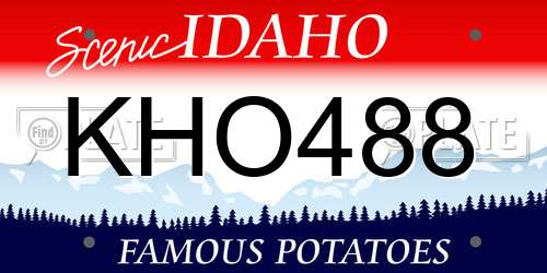 KHO488 Idaho License Plate