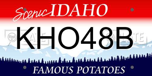 KHO48B Idaho License Plate