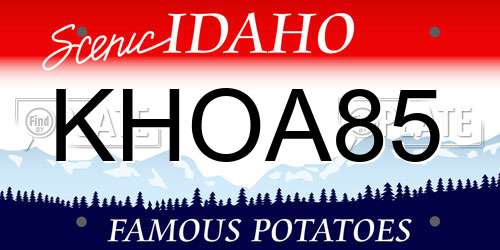 KHOA85 Idaho License Plate