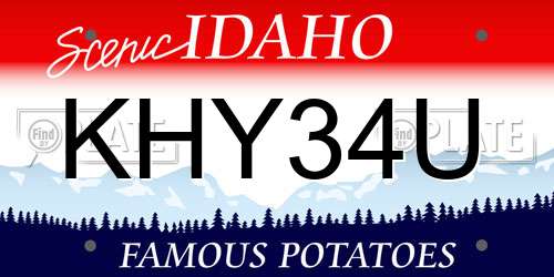 KHY34U Idaho License Plate