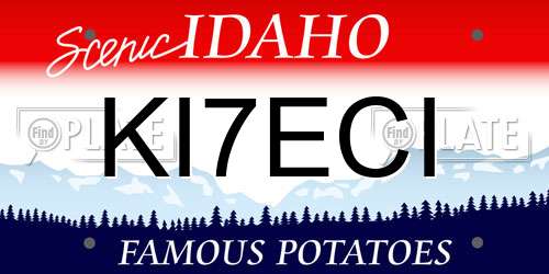 KI7ECI Idaho License Plate