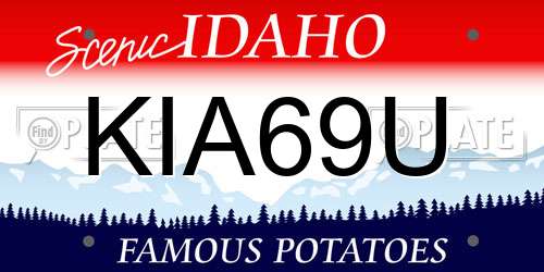 KIA69U Idaho License Plate