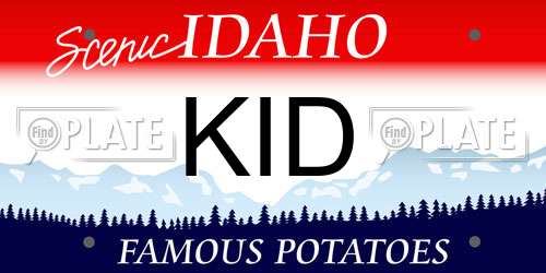 KID Idaho License Plate