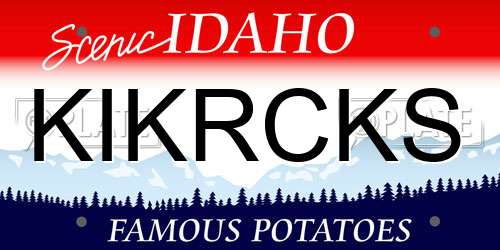 KIKRCKS Idaho License Plate