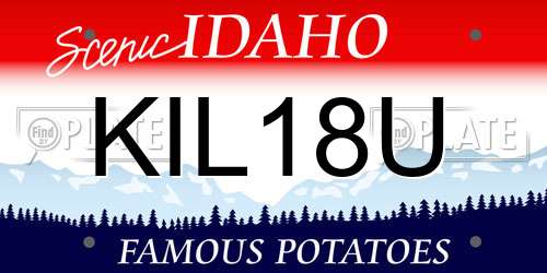 KIL18U Idaho License Plate