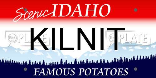 KILNIT Idaho License Plate