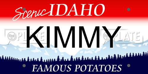 KIMMY Idaho License Plate