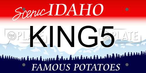 KING5 Idaho License Plate