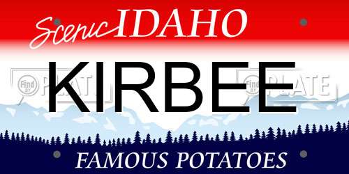 KIRBEE Idaho License Plate