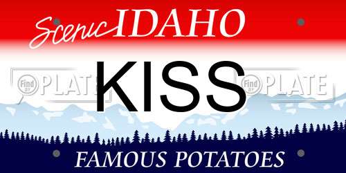 KISS Idaho License Plate