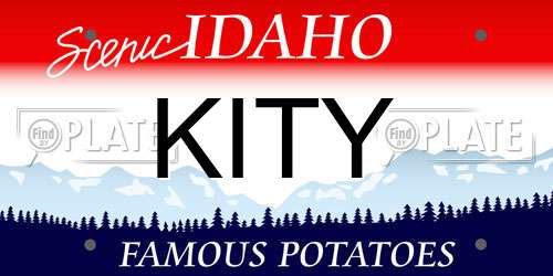 KITY Idaho License Plate