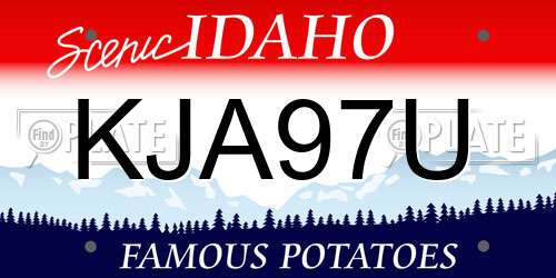 KJA97U Idaho License Plate
