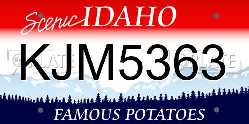 KJM5363 Idaho License Plate