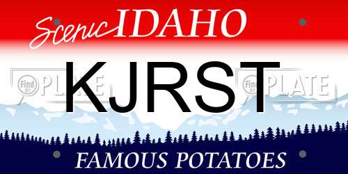 KJRST Idaho License Plate