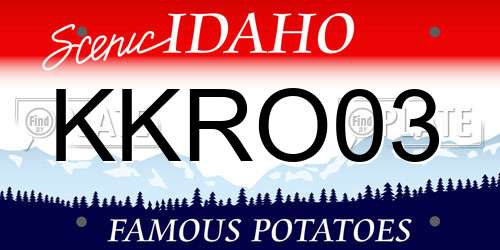 KKRO03 Idaho License Plate