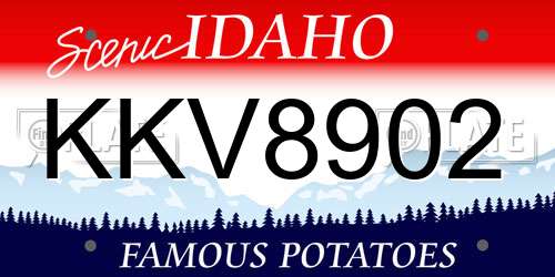 KKV8902 Idaho License Plate